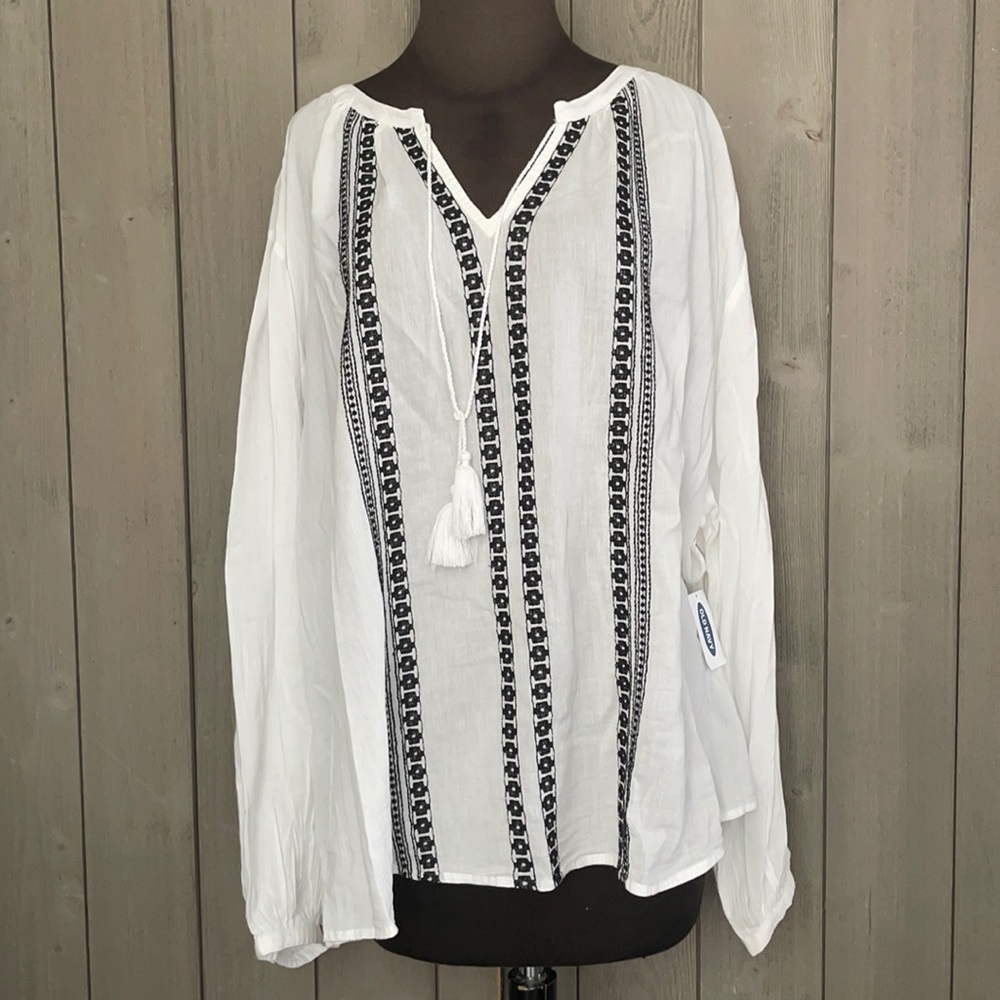 Embroidered Peasant Blouse